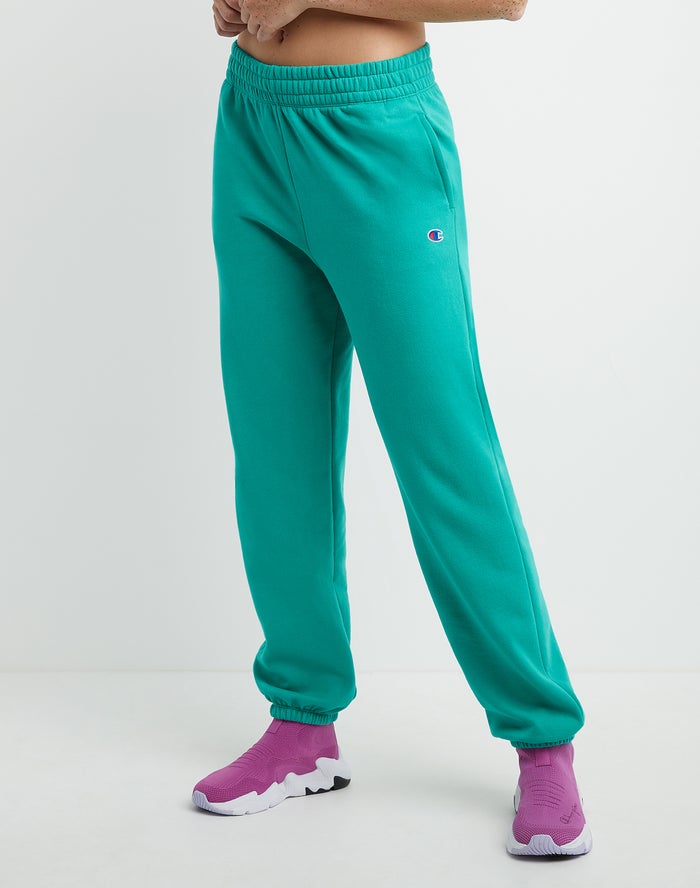 Champion Powerblend Fleece Boyfriend Joggingbroek Dames - Turquoise - Belgie 9714OTPHL